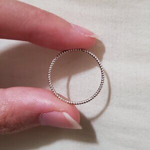 Thin silver antique ring, fits size 8/9
